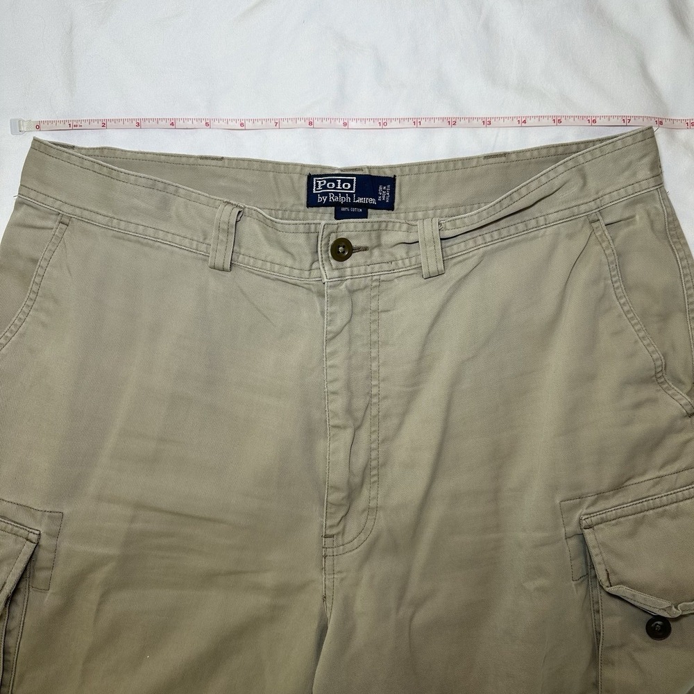 Polo Ralph Lauren Cargo Shorts Size 36 Tan Khaki Men's - Picture 6 of 7